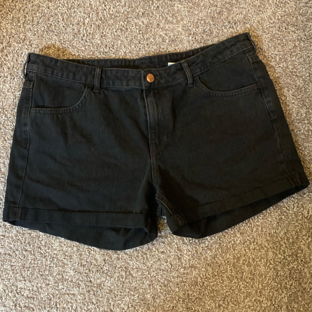 Black Jean Shorts
